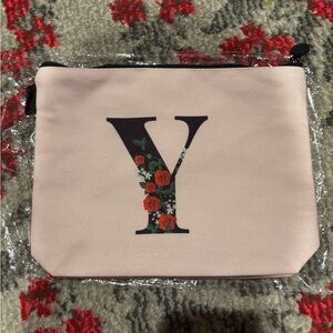 New Pink Canvas Pouch “Y”